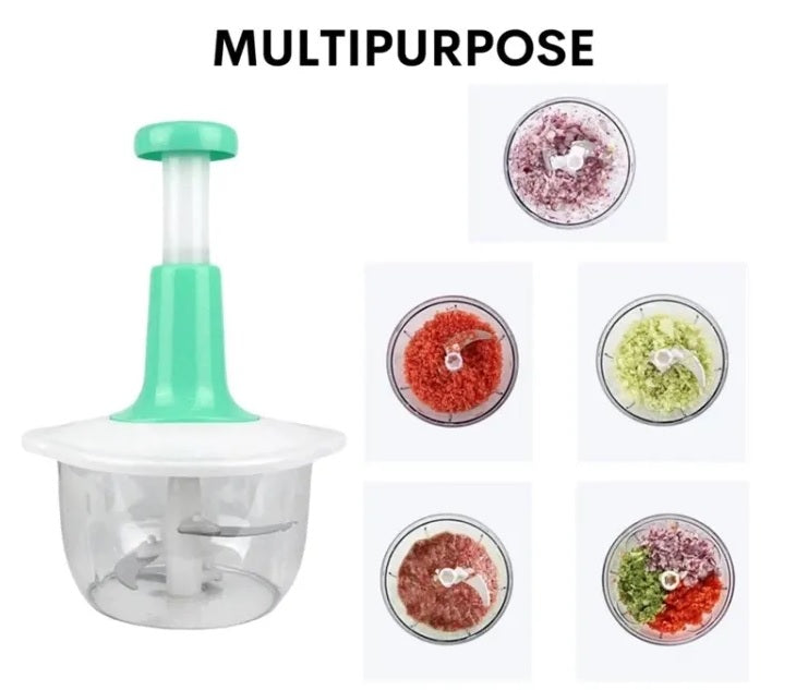 Manual Hand Push Chopper/multifunctional Hand Pat Chopper And Mixer/press Cutter Vegetable Meat Grinder 1.5 Liter ( Random Color)