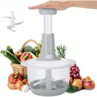 Manual Hand Push Chopper/multifunctional Hand Pat Chopper And Mixer/press Cutter Vegetable Meat Grinder 1.5 Liter ( Random Color)